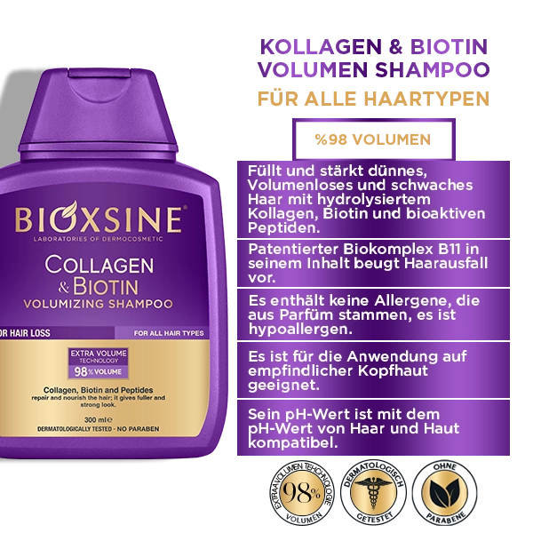 bioxsine kollagen biotin shampoo 3